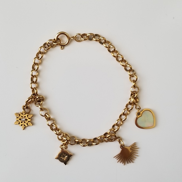 MaBoxCharm Gold Bracelet with Charms - Picture 2 of 10